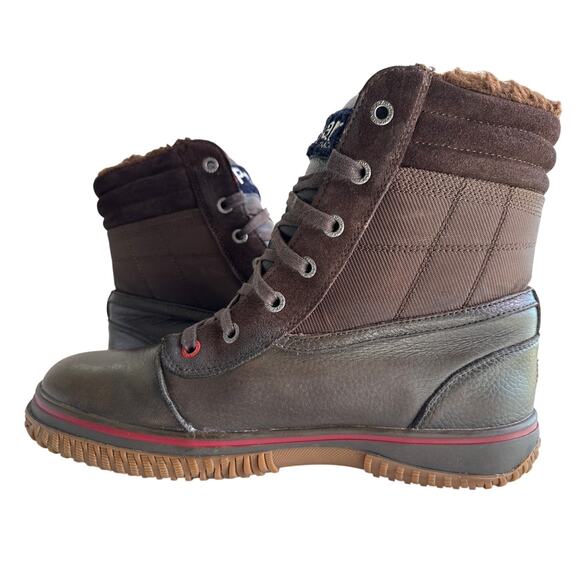 Pajar Canada Trooper Winter Boot Mens EU44 US 11 M Dark Brown Lace Up Side Zip - Picture 2 of 15